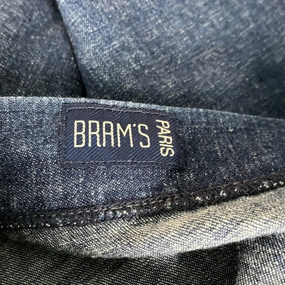 Vintage Brams Paris Denim Front Pocket Long Modest Maxi Skirt Cotton Medium - Picture 2 of 5